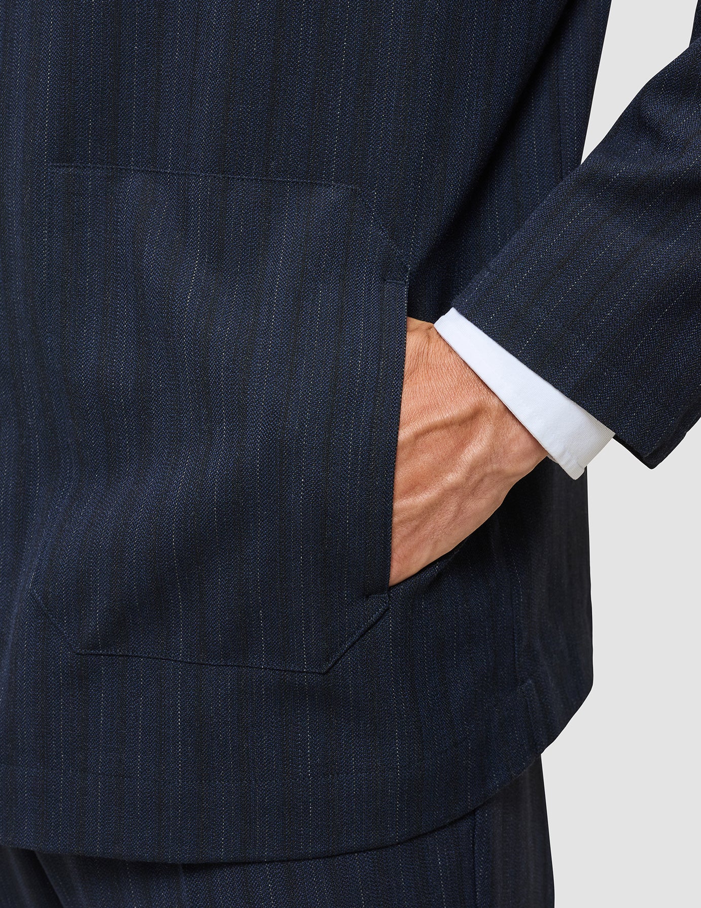 Heritage Overshirt Dark Navy Pinstripe