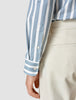 Lightweight Classic Shirt Bold Stripes Light Blue Slim