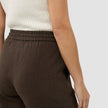 Linen Set Espresso Short Sleeved Shirt & Relaxed Pants