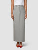 Essential Maxi Skirt Light Grey Pinstriped