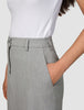 Essential Maxi Skirt Light Grey Pinstriped