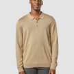 Premium Merino Long Sleeve Polo Sahara