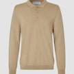 Premium Merino Long Sleeve Polo Sahara