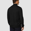 Premium Merino Half Zip Black