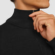 Premium Merino Half Zip Black