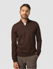 Premium Merino Half Zip Espresso