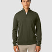 Premium Merino Half Zip Nightfall Green