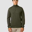 Premium Merino Half Zip Nightfall Green