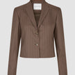 Women Raina Short Blazer Chestnut Pinstripe