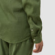 Refined Linen Long Sleeve Shirt Clover Green