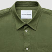 Refined Linen Long Sleeve Shirt Clover Green