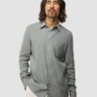 Refined Linen Long Sleeve Shirt Stone Grey