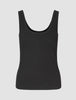 Rib Tank Top Black