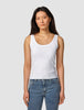 Rib Tank Top White