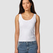 Rib Tank Top White