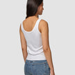 Rib Tank Top White