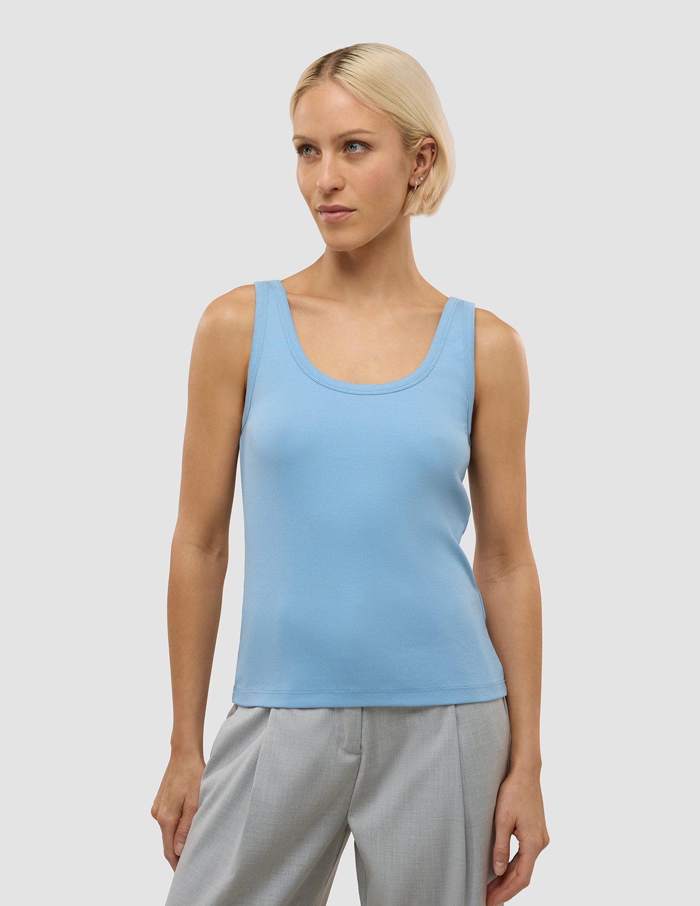 Women's Rib Tank Top Blissful Blue