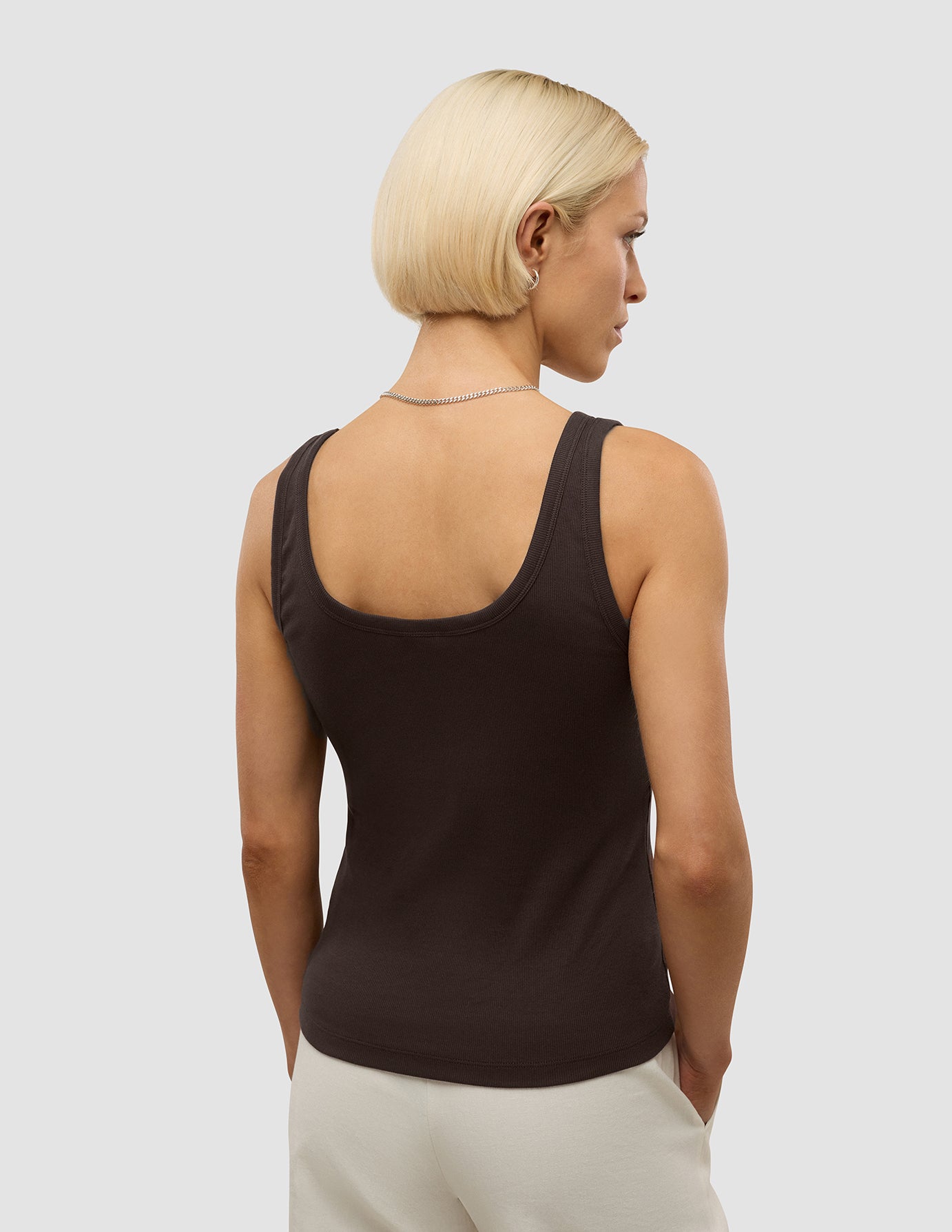 Women's Rib Tank Top Espresso