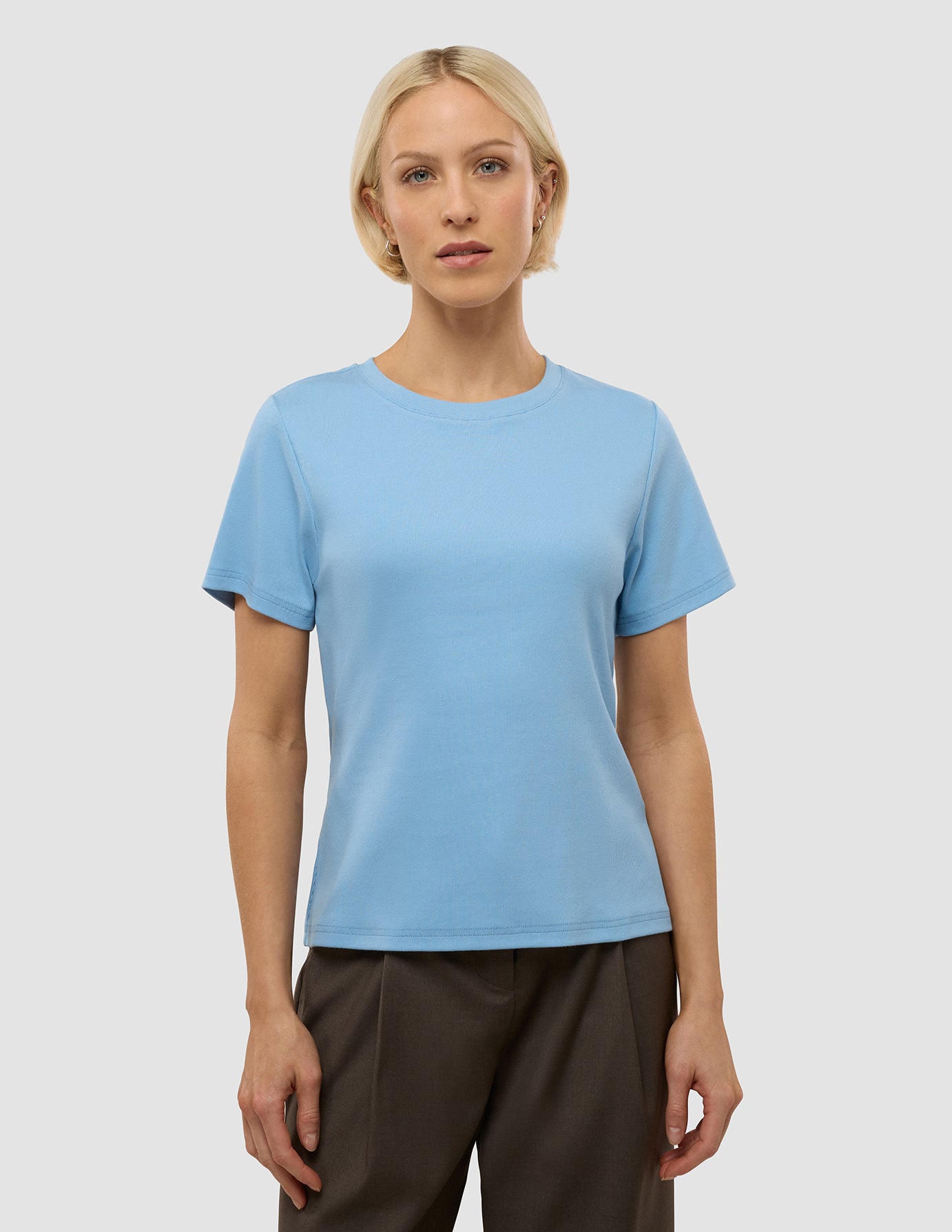 Women's Rib T-Shirt Blissful Blue