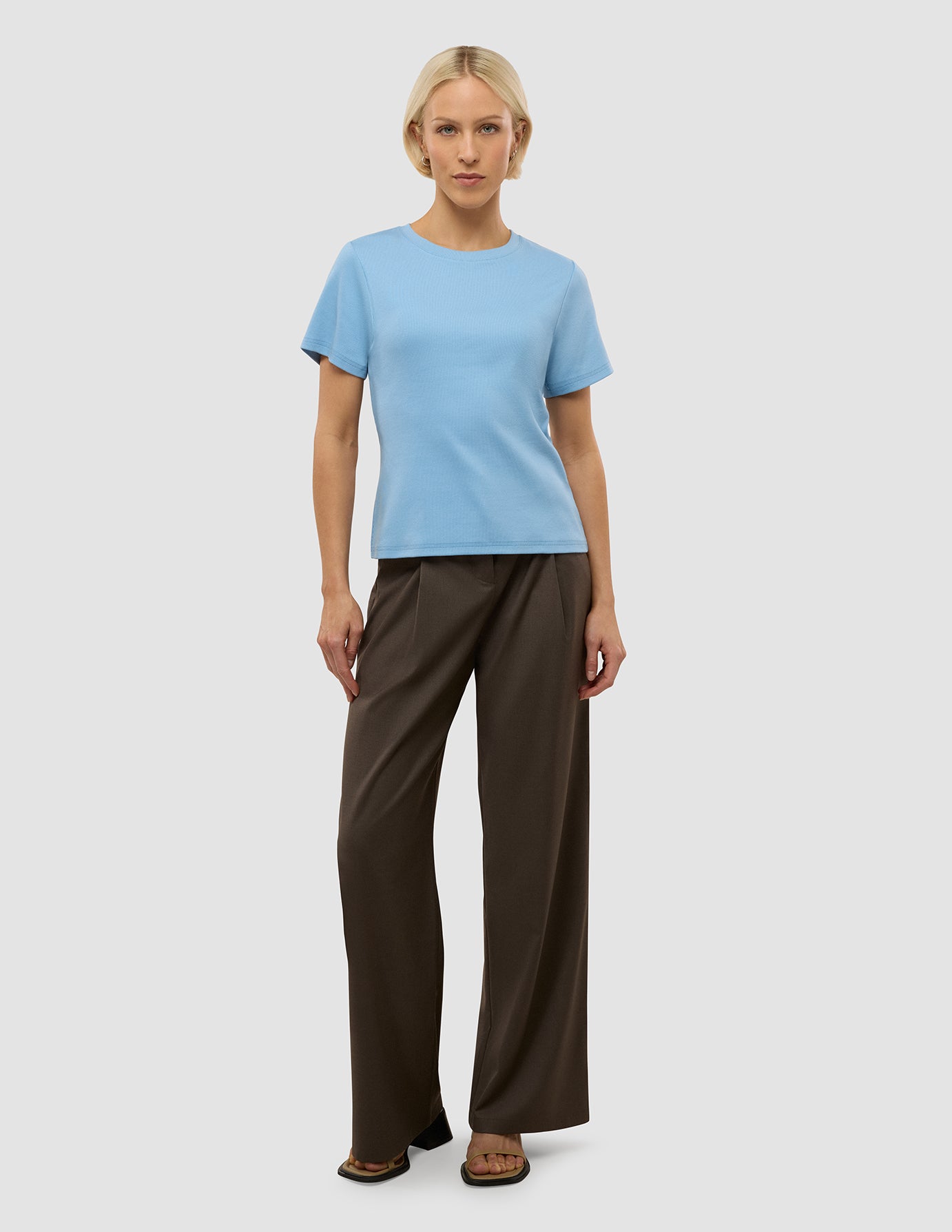 Women's Rib T-Shirt Blissful Blue