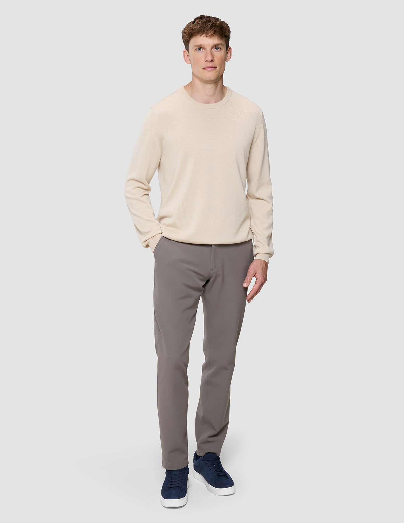 Seamless Premium Merino Knit Crewneck Birchwood