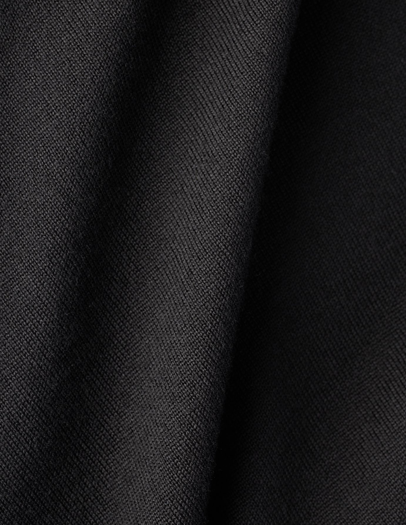 Seamless Premium Merino Knit Crewneck Black