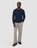 Seamless Premium Merino Knit Crewneck Dark Navy