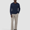 Seamless Premium Merino Knit Crewneck Dark Navy