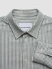 Seersucker Casual Shirt Green Stripes