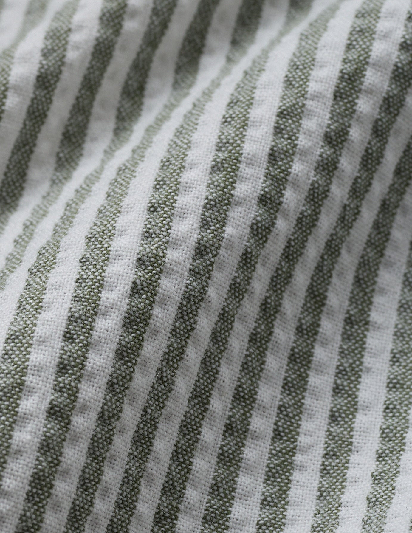 Seersucker Casual Shirt Green Stripes