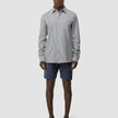 Seersucker Casual Shirt Navy Stripes