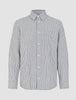 Seersucker Casual Shirt Navy Stripes