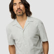 Seersucker Short Sleeve Shirt Green Stripes