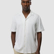 Seersucker Short Sleeve Shirt Blue Stripes