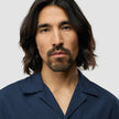 Seersucker Short Sleeve Shirt Dark Navy