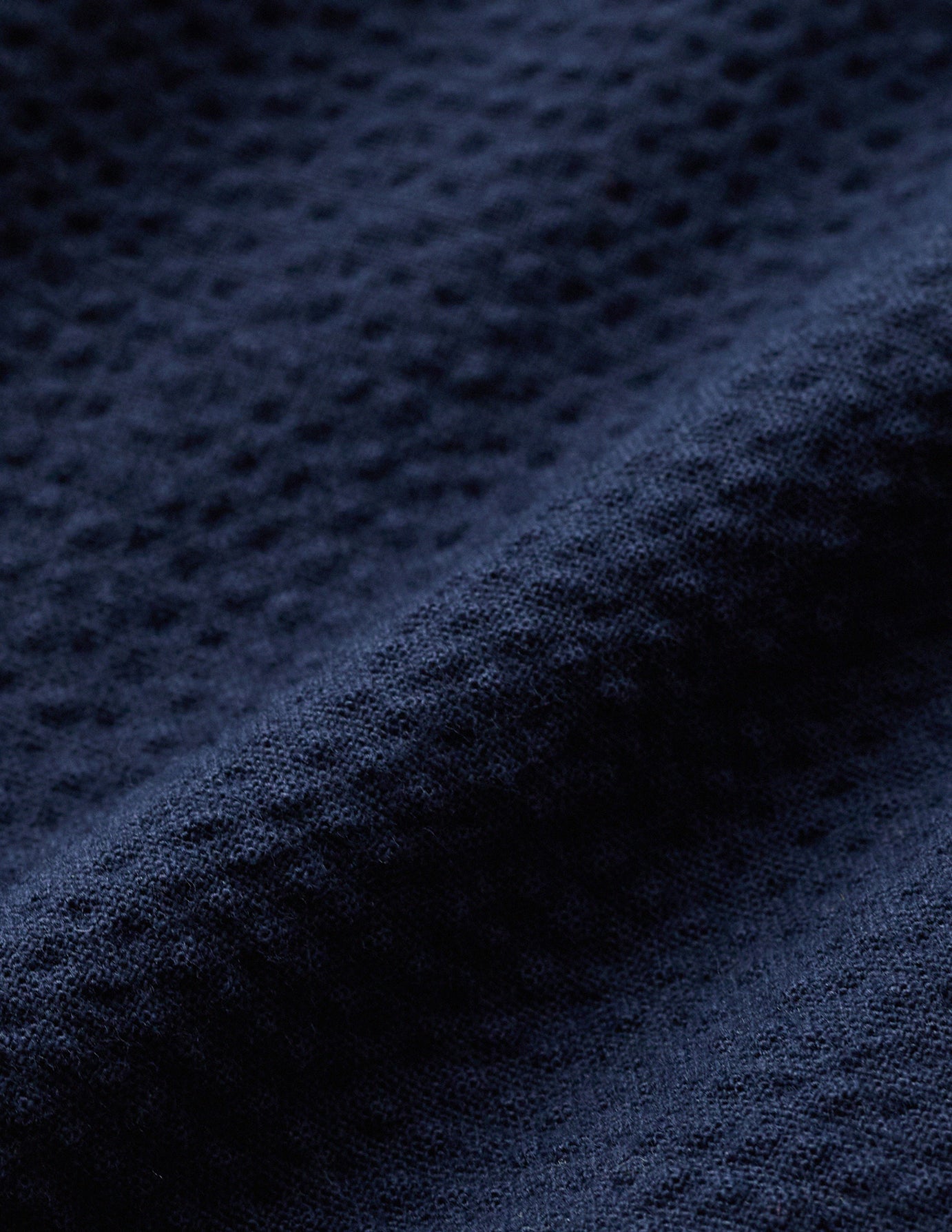 Seersucker Short Sleeve Shirt Dark Navy