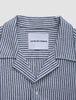 Seersucker Short Sleeve Shirt Navy Stripes