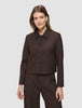Serene Set Chocolate Herringbone Short Jacket Pants