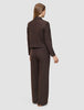 Women's Serene Short Jacket Chocolate Herringbone