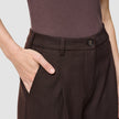 Serene Set Chocolate Herringbone Short Jacket Pants