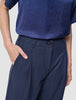 Women's Essential Pants Wide Navy Pinstripe