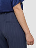 Women's Essential Pants Wide Navy Pinstripe