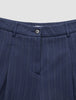 Women's Essential Pants Wide Navy Pinstripe