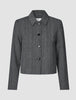 Women's Serene Short Jacket Grey Herringbone