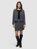 Women's Serene Short Jacket Grey Herringbone