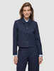 Serene Set Marine Pinstripe Short Jacket Pants