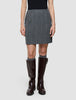Serene Set Grey Herringbone Short Jacket Short Skirt