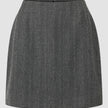 Serene Set Grey Herringbone Short Jacket Short Skirt