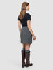 Serene Set Grey Herringbone Short Jacket Short Skirt
