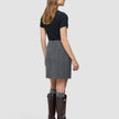 Serene Set Grey Herringbone Short Jacket Short Skirt